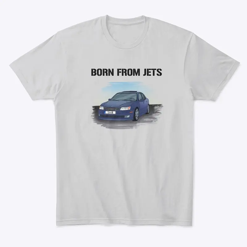 Saab 9-3 - BORN FROM JETS (Black Text)