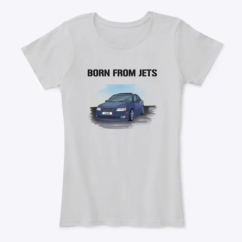 Saab 9-3 - BORN FROM JETS (Black Text)